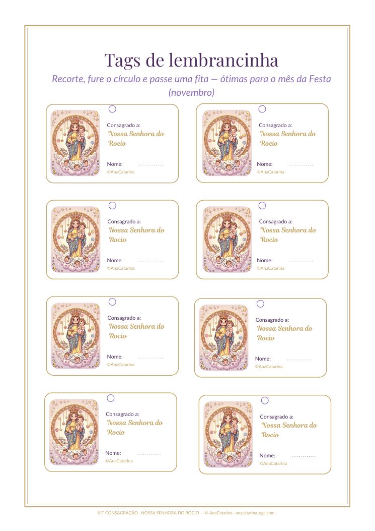 Tags de lembrancinha